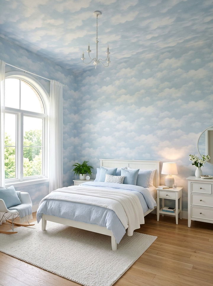 Cloud wallpaper bedroom - 30 bedroom modern wallpapers