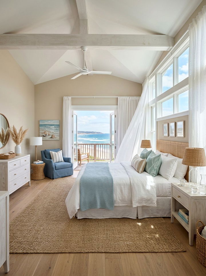 Coastal Beach Bedroom - 30 bedroom on a budget ideas
