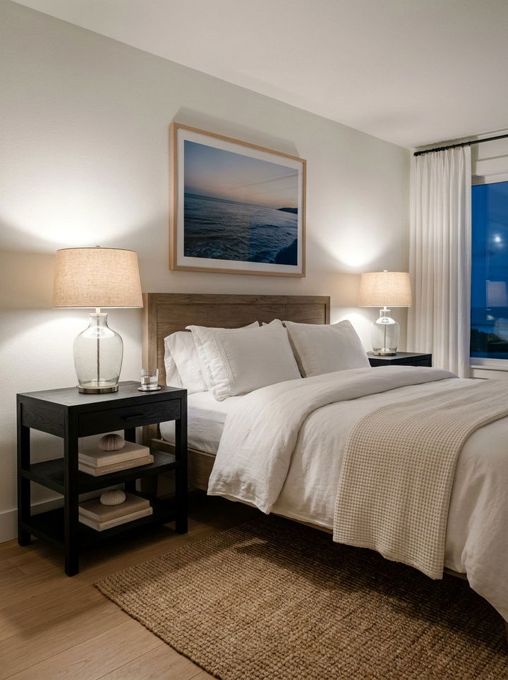 Coastal Bedroom Black Nightstand - 30 coastal black bedroom ideas