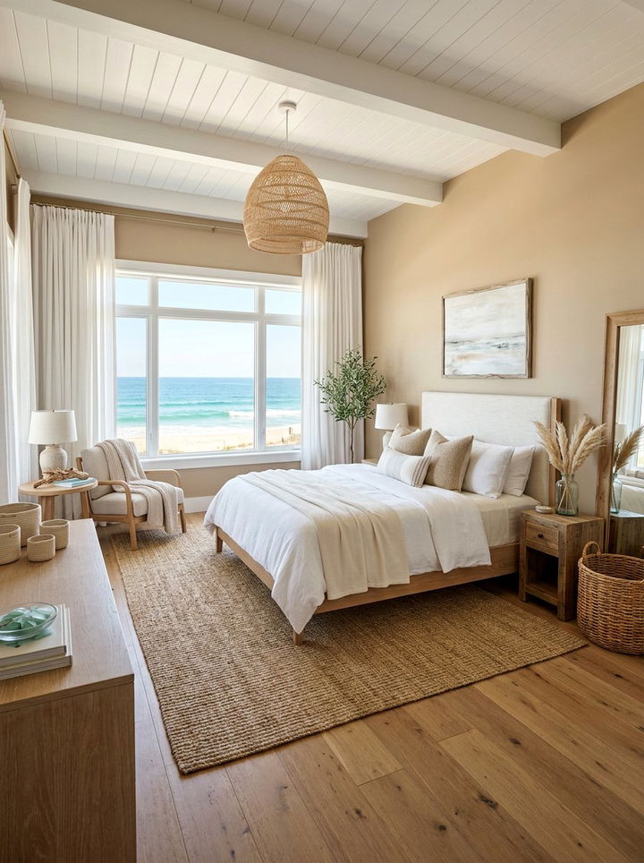 Coastal Beige Bedroom - 30 warm beige bedroom ideas