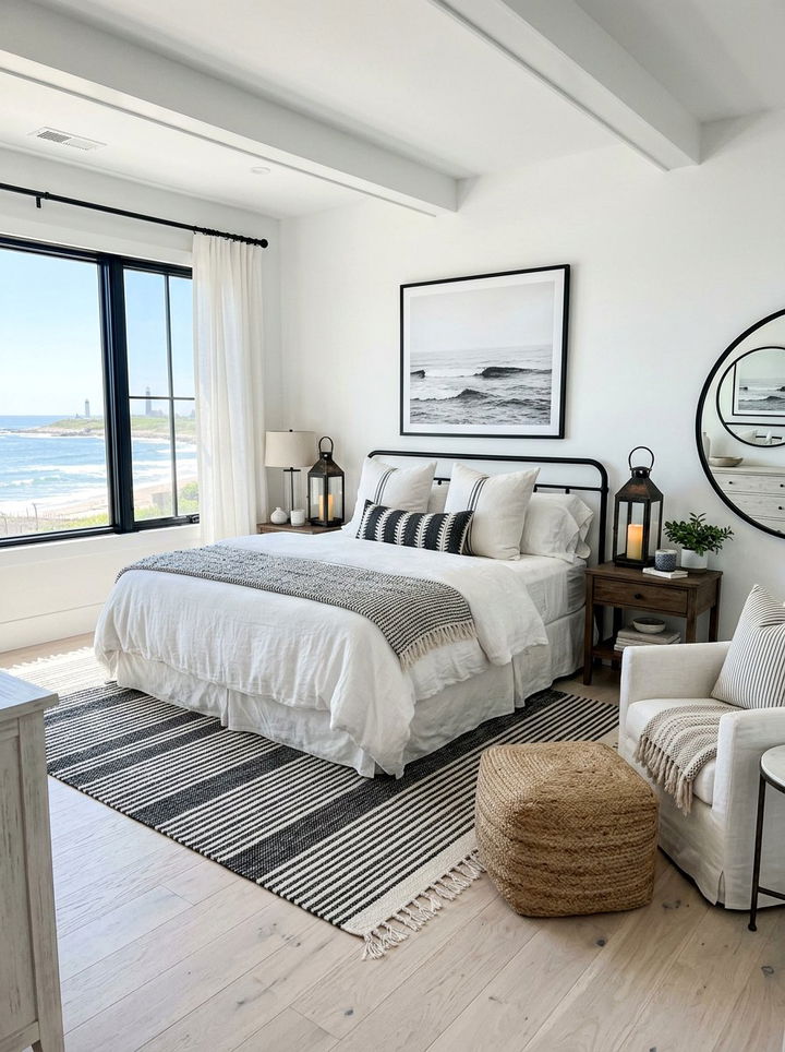 Coastal Black And White Bedroom - 30 black and white bedroom ideas