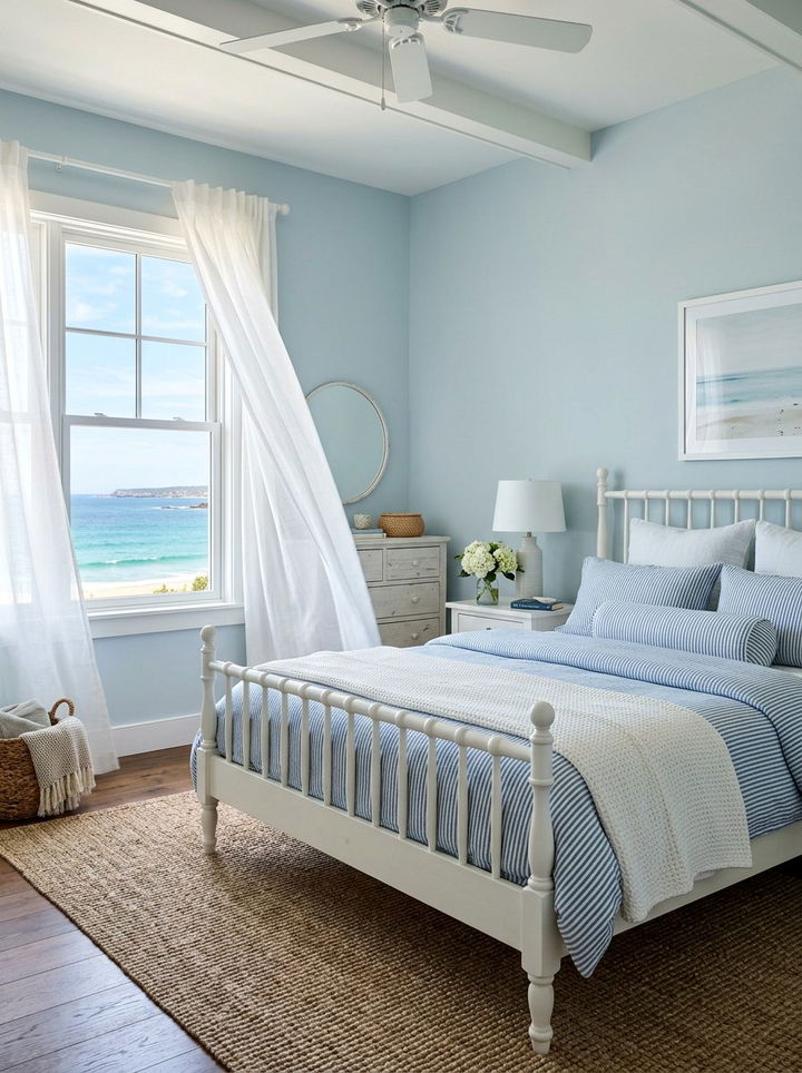 Coastal Blue And White Bedroom - 30 unisex bedroom ideas