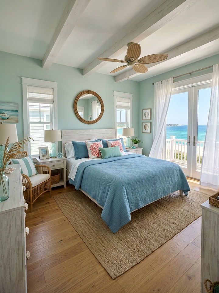 Coastal Blue Comforter Set - 30 bedroom comforter sets