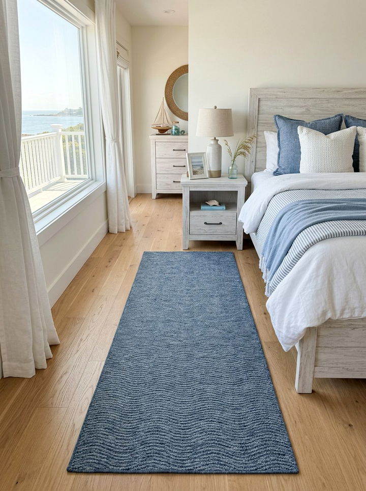 Coastal Blue Runner Rug - 30 bedroom runner rugs