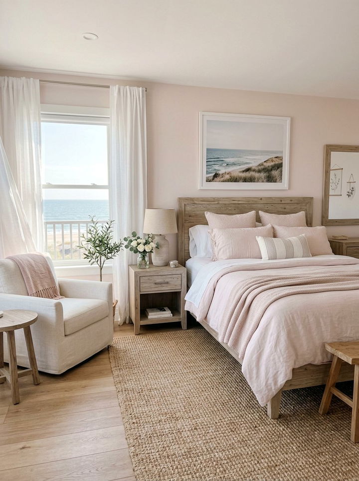 Coastal Blush Bedroom - 30 blush bedroom ideas