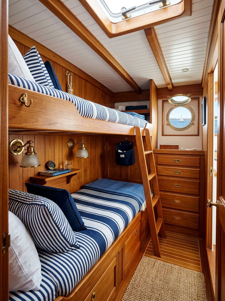 Coastal Boat Cabin - 30 camping bedroom ideas