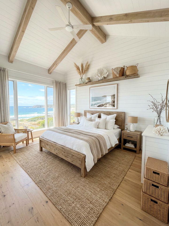 Coastal Brown And White Bedroom - 30 brown and white bedroom ideas
