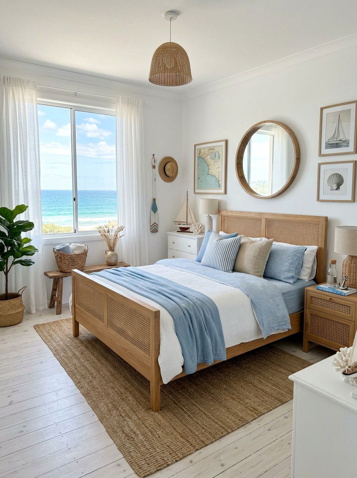 Coastal Cane Bedroom - 30 cane bedroom ideas