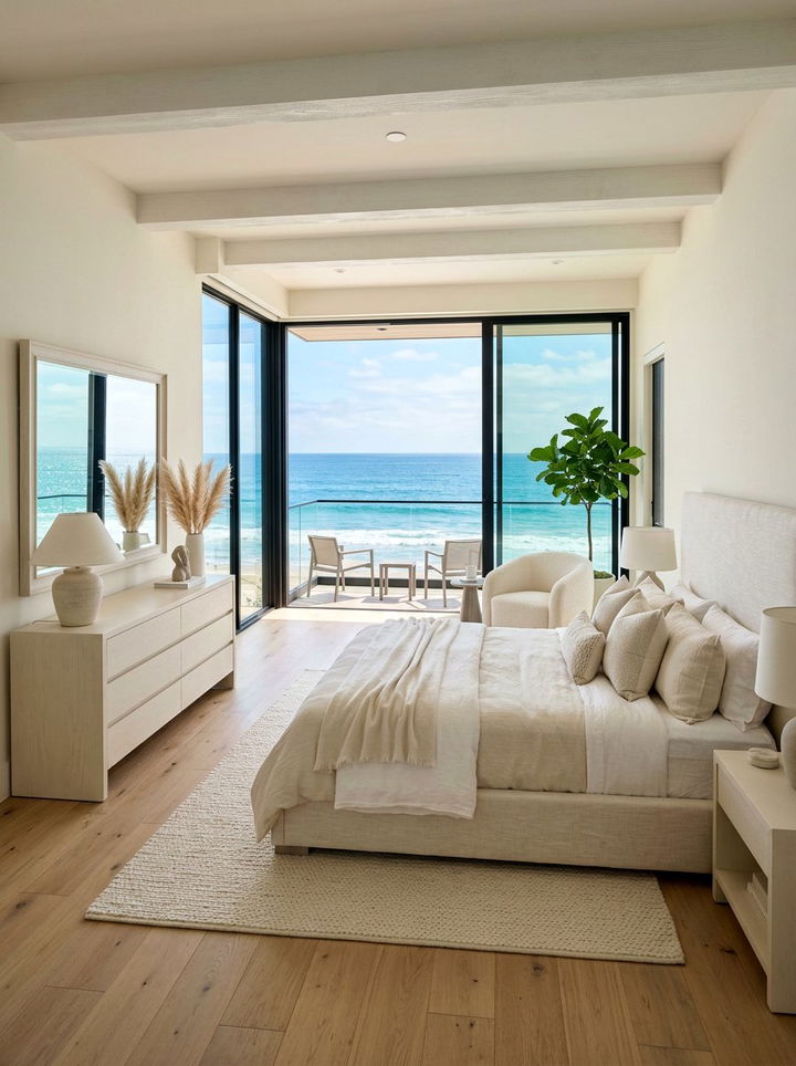Coastal Cream Bedroom Ocean View - 30 coastal cream bedroom ideas