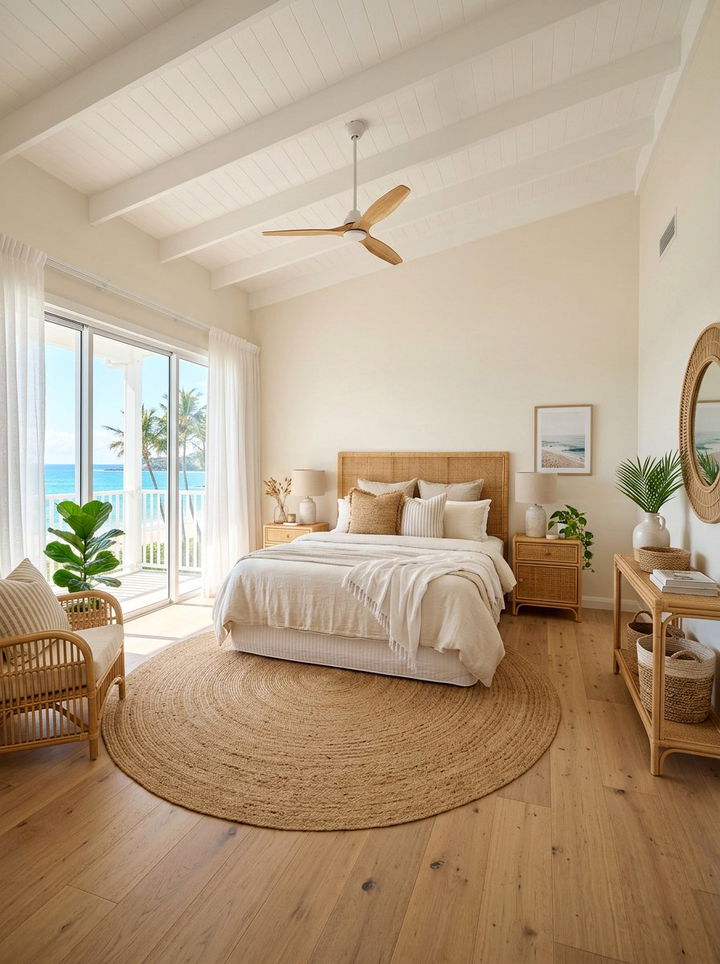 Coastal Cream Bedroom Rattan Furniture - 30 coastal cream bedroom ideas