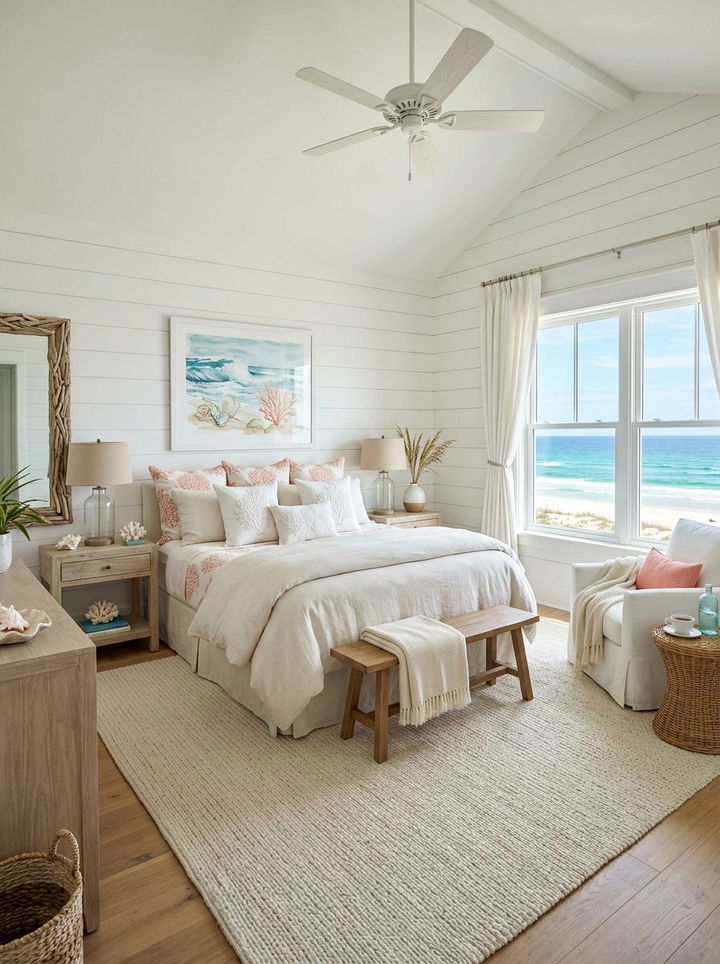Coastal Cream White Bedroom - 30 cream and white bedroom ideas