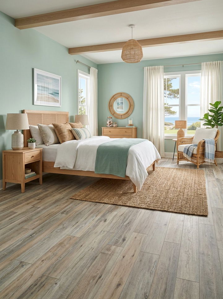 Coastal Driftwood Vinyl - 30 bedroom vinyl flooring ideas