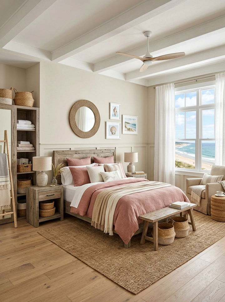 Coastal Dusty Rose Bedroom - 30 dusty rose bedroom ideas