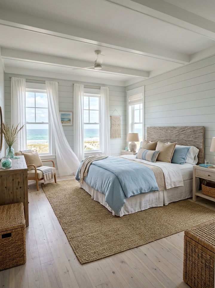 Coastal Farmhouse Bedroom - 30 farmhouse bedroom ideas