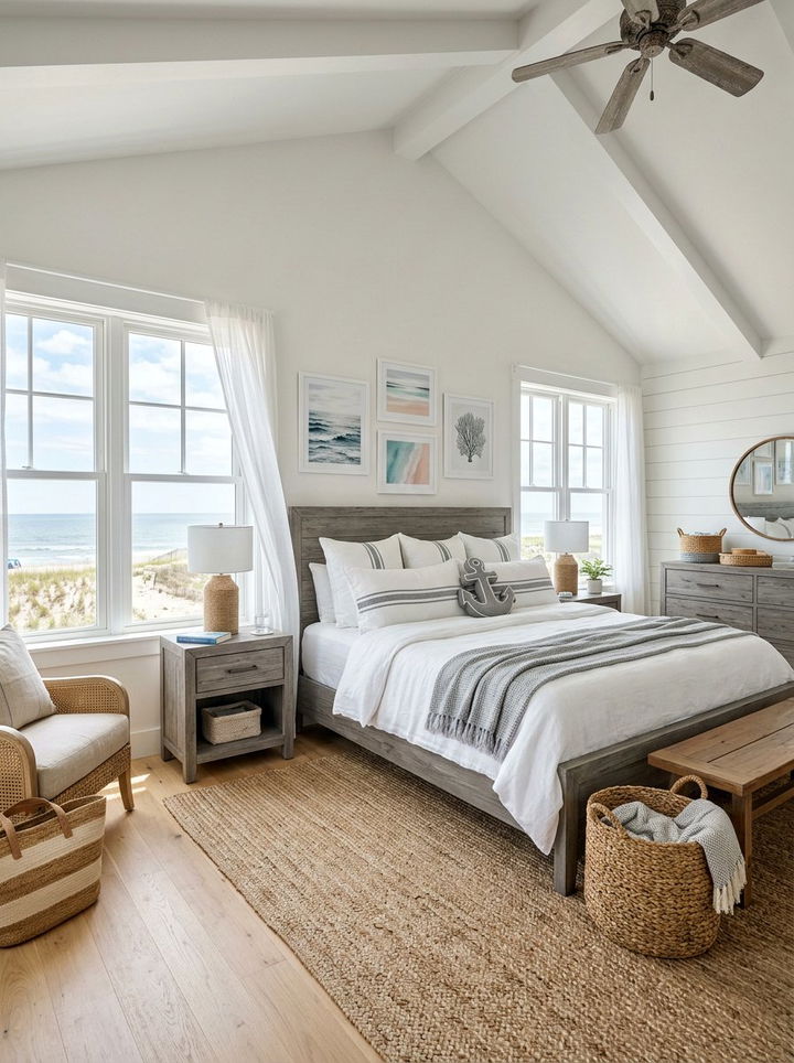 Coastal Gray And White Bedroom - 30 gray and white bedroom ideas