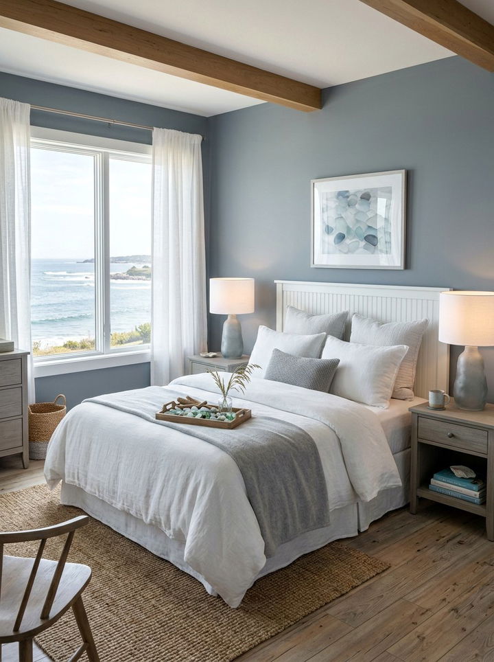 Coastal Gray Sea Glass Bedroom - 30 coastal gray bedroom ideas