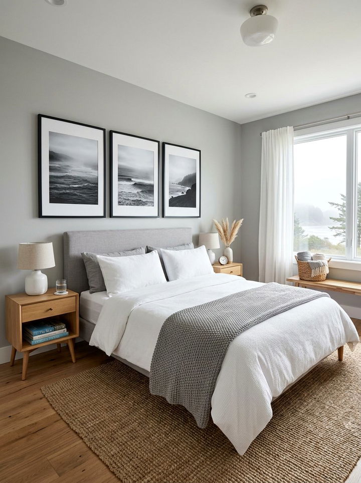 Coastal Gray Wall Art Bedroom - 30 coastal gray bedroom ideas