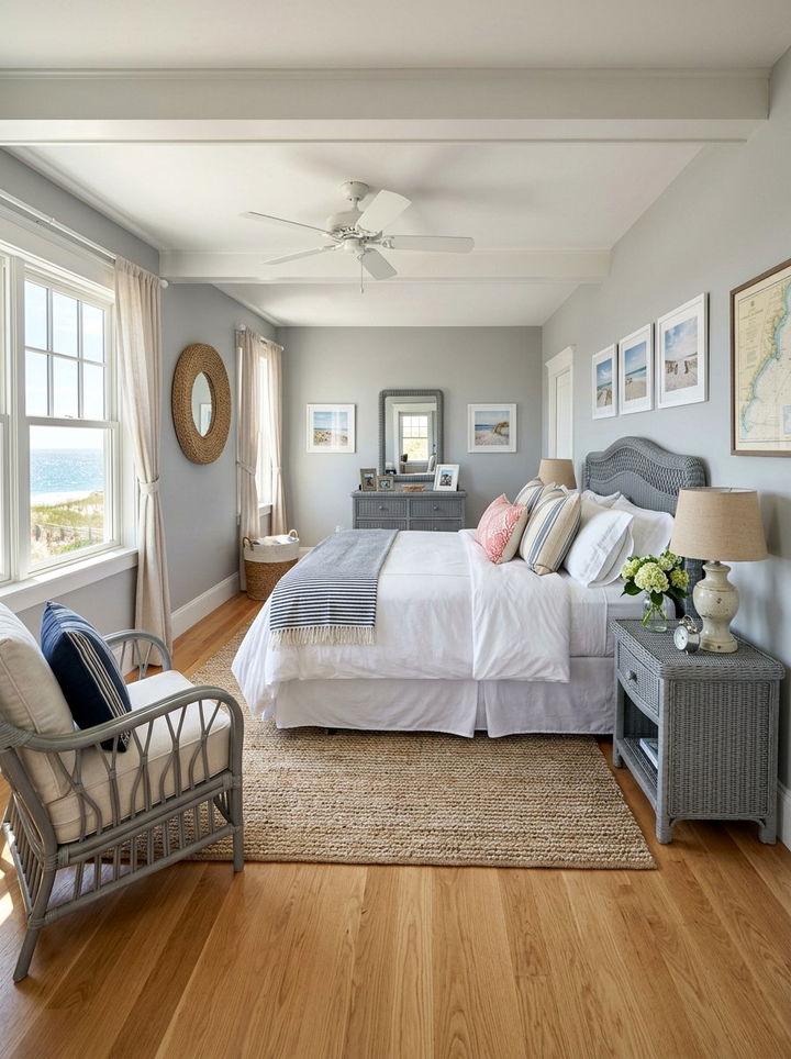 Coastal Gray Wicker Furniture Bedroom - 30 coastal gray bedroom ideas