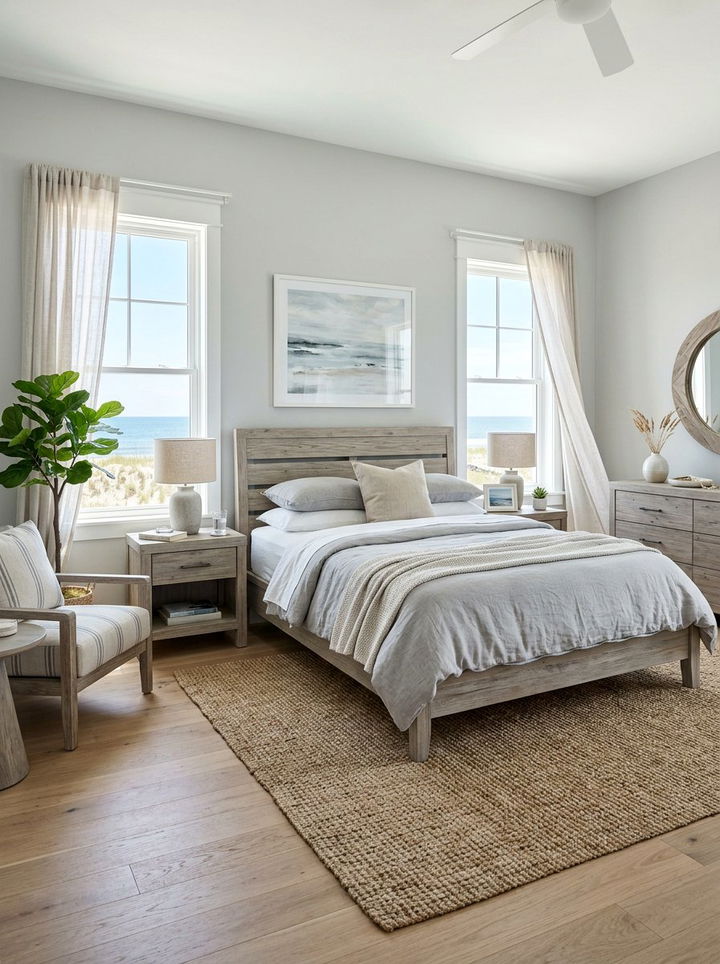 Coastal Grey Bedroom - 30 grey bedroom ideas