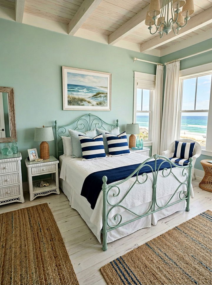 Coastal Iron Bed Frame - 30 bedroom iron beds