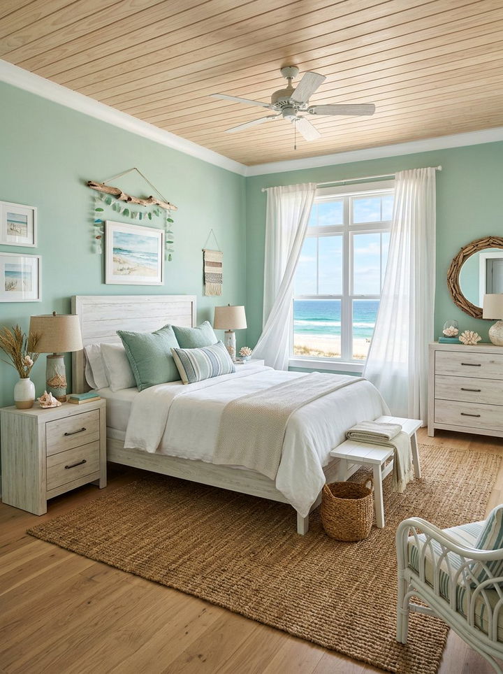 Coastal Light Green Look - 30 light green bedroom ideas