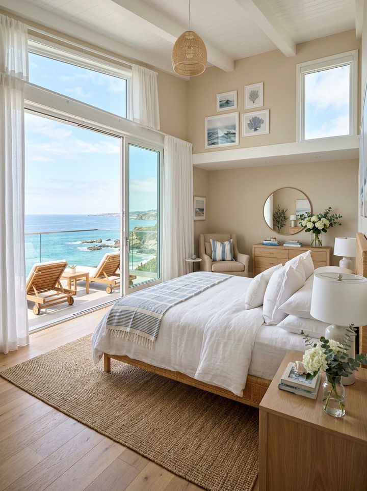 Coastal Luxury Mansion Bedroom - 30 mansion bedroom ideas