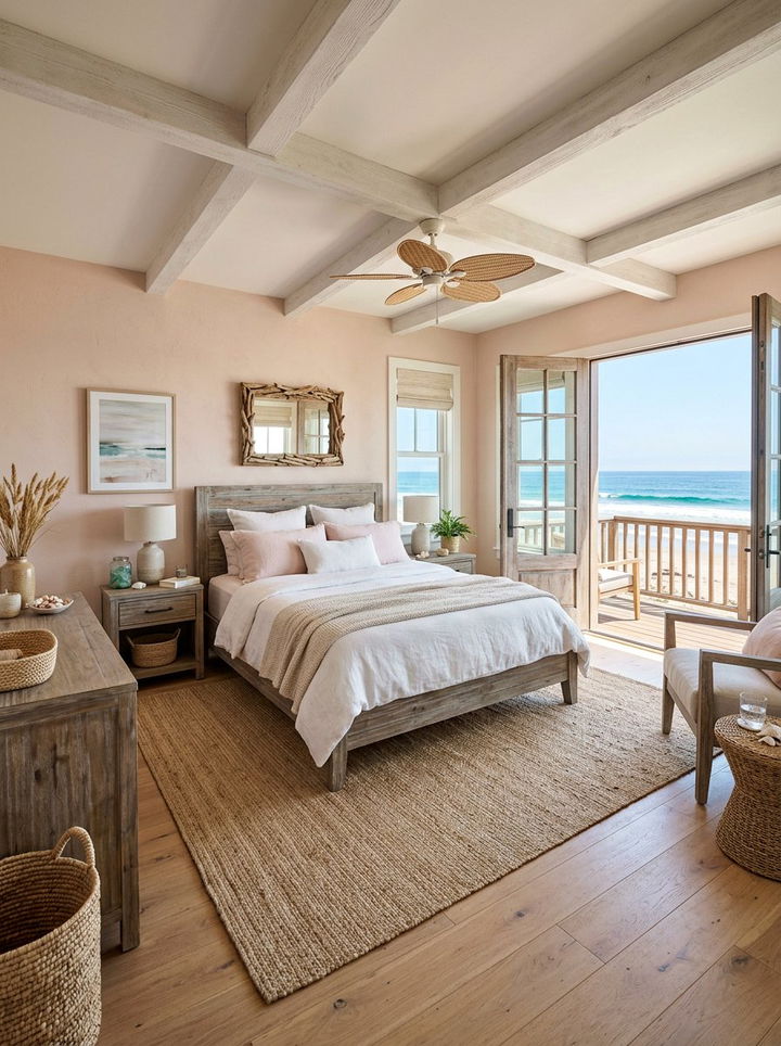 Coastal Pink Bedroom - 30 millennial pink bedroom ideas