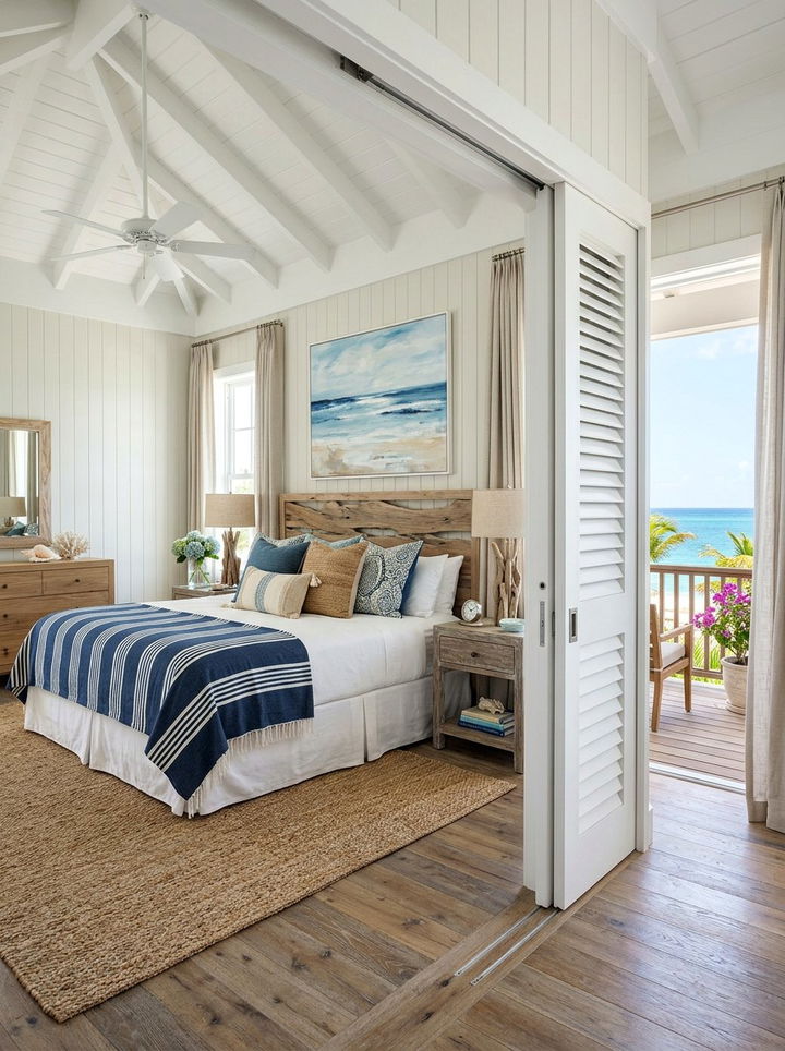 Coastal Pocket Door Bedroom - 30 bedroom pocket doors