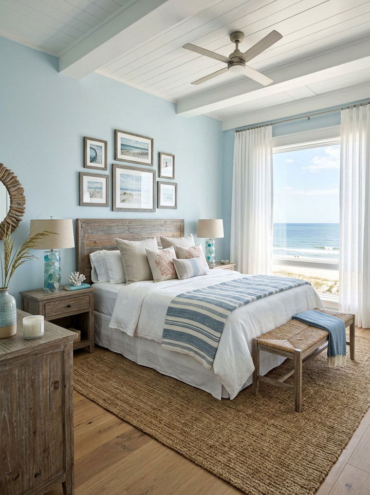 Coastal Powder Blue Bedroom - 30 powder blue bedroom ideas