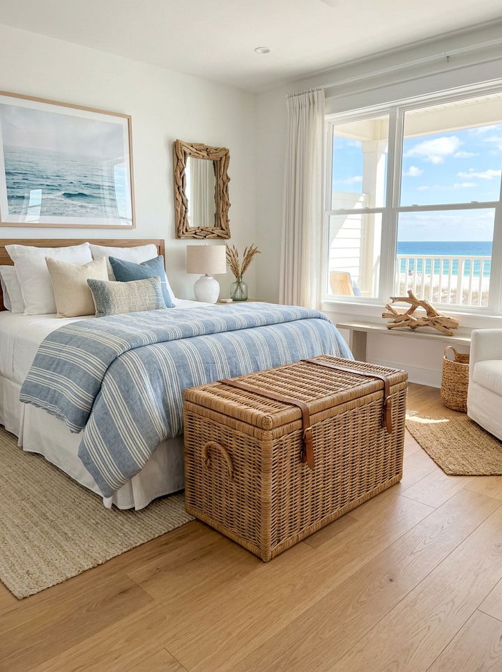 Coastal Rattan Trunk - 30 bedroom storage chests
