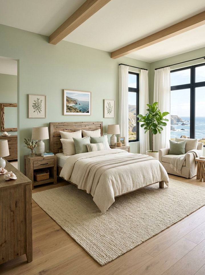 Coastal Sage Bedroom - 30 sage green and cream bedroom ideas
