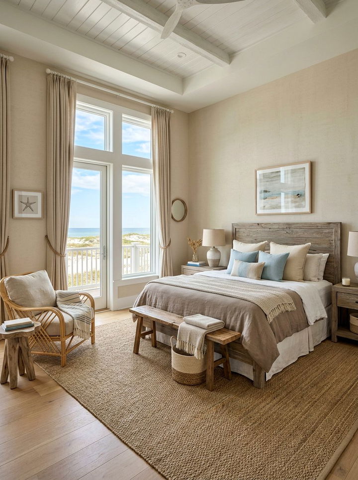 Coastal Sand Bedroom - 30 warm tone bedroom ideas