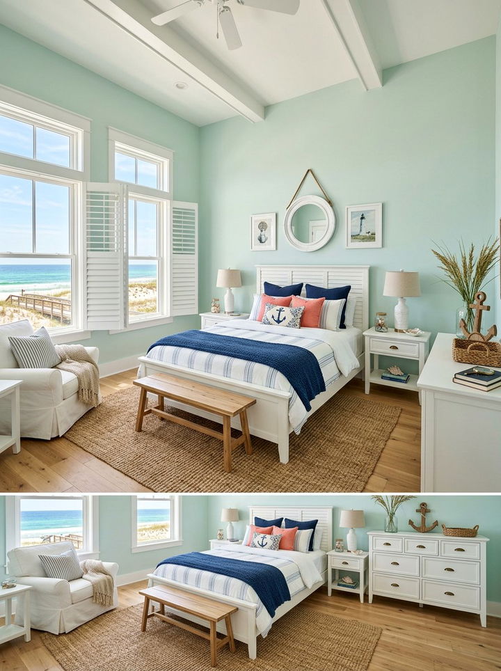 Coastal Seafoam Green Bedroom - 30 seafoam green bedroom ideas