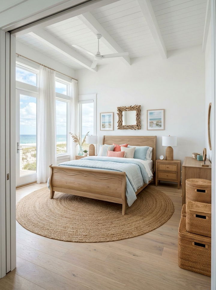 Coastal Sleigh Bed Theme - 30 bedroom sleigh beds