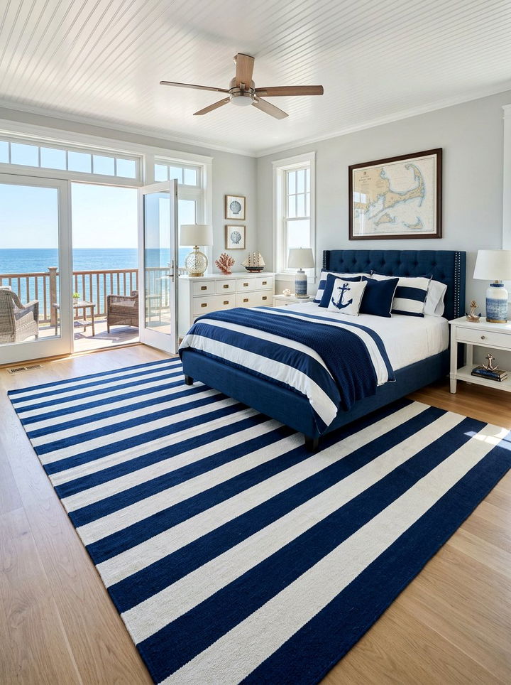 Coastal Striped Rug - 30 bedroom area rugs