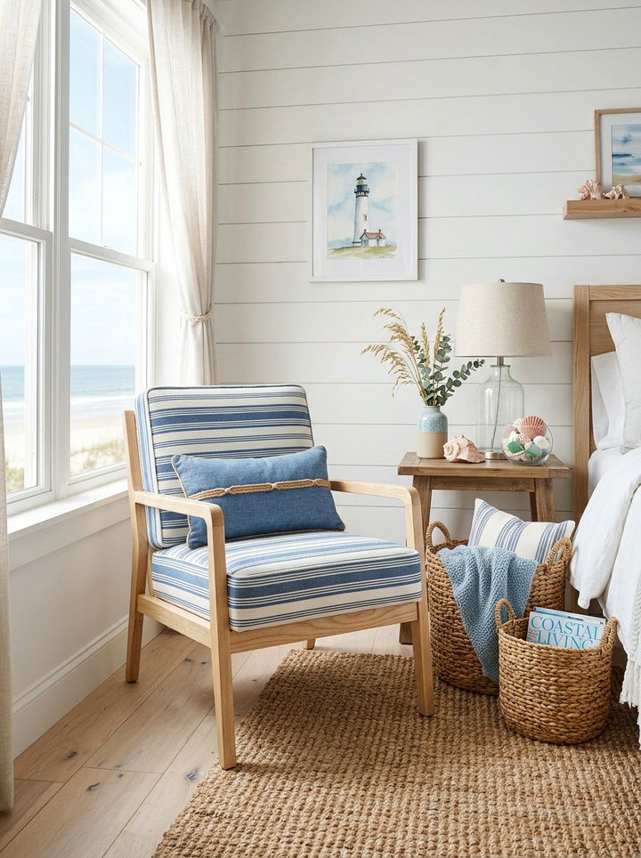 Coastal Style Chair - 30 bedroom accent chairs