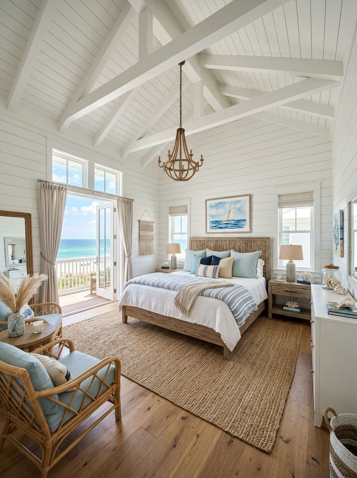 Coastal Style High Ceiling - 30 high ceiling bedroom ideas