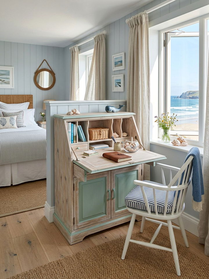 Coastal Style Secretary Desk - 30 bedroom secretary desks