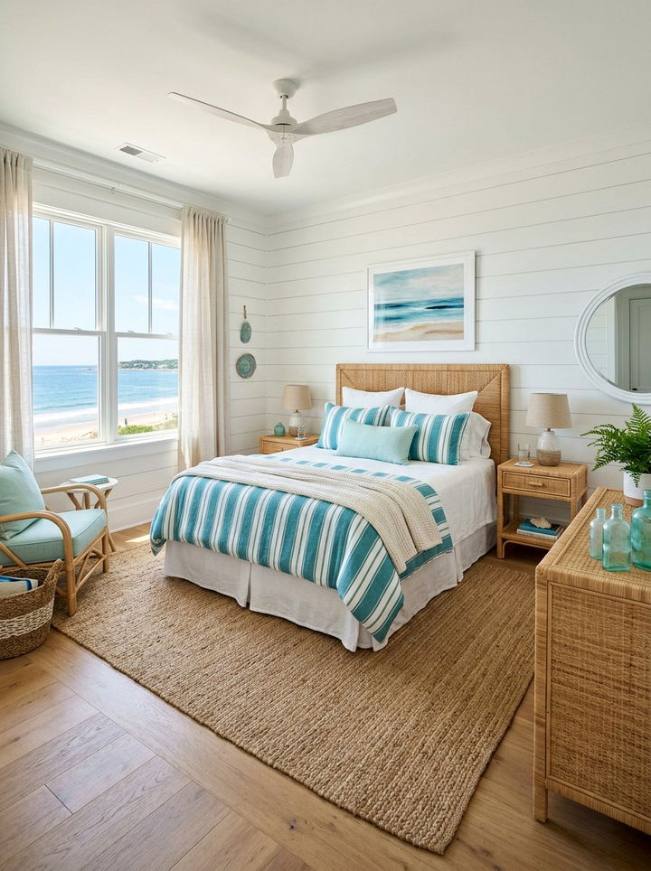 Coastal Teal And White Bedroom - 30 teal and white bedroom ideas