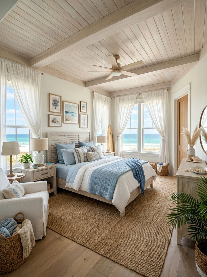 Coastal Theme Bedroom - 30 newlywed bedroom ideas
