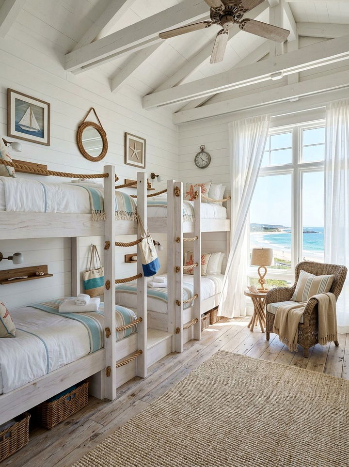 Coastal Theme Quadruple Room - 30 quadruple bedroom ideas