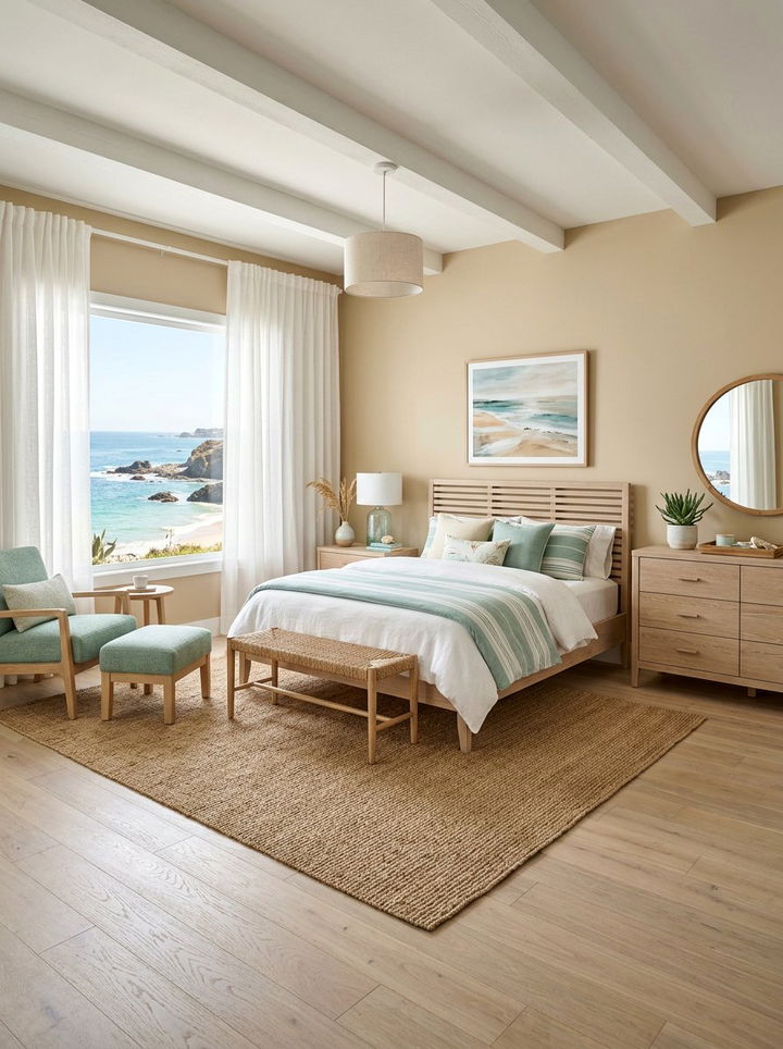 Coastal Transitional Bedroom - 30 transitional bedroom ideas