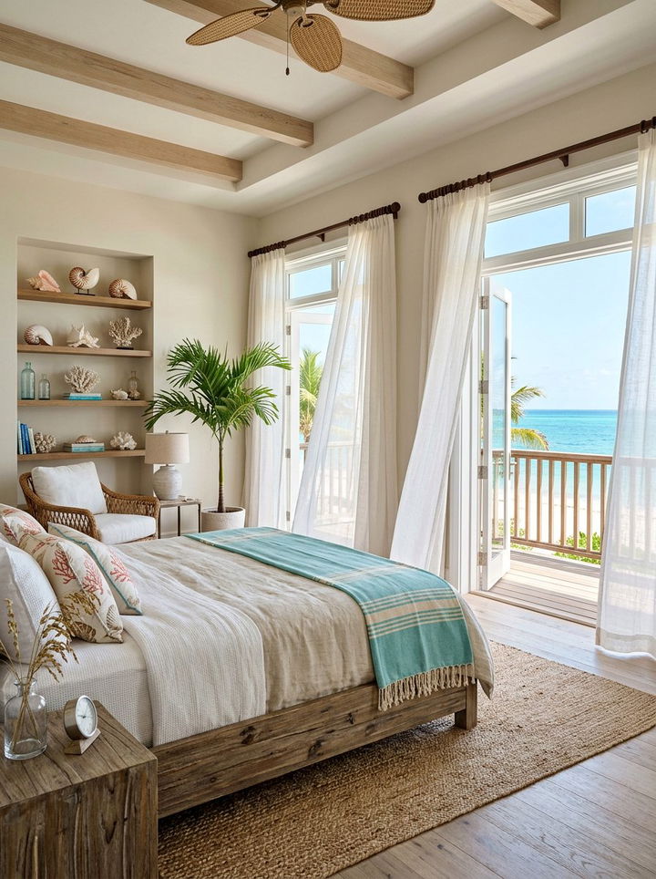Coastal Tropical Bedroom - 30 tropical bedroom ideas
