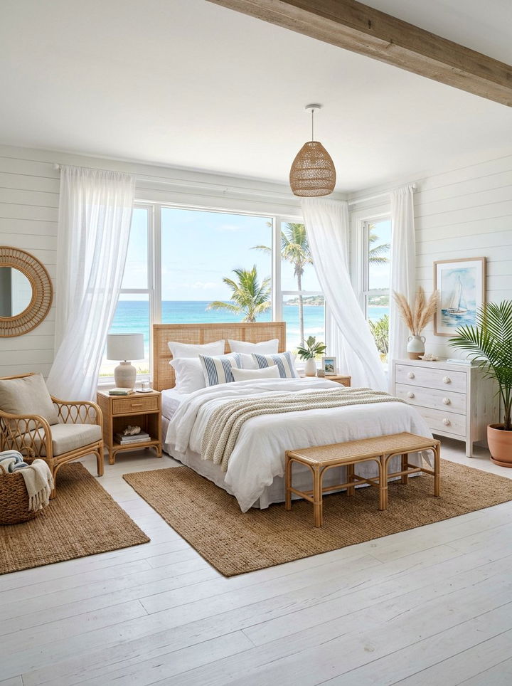 Coastal White Bedroom - 30 snow white bedroom ideas