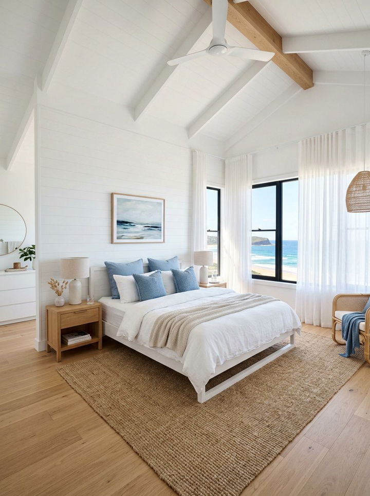 Coastal White Bedroom - 30 California casual bedroom ideas