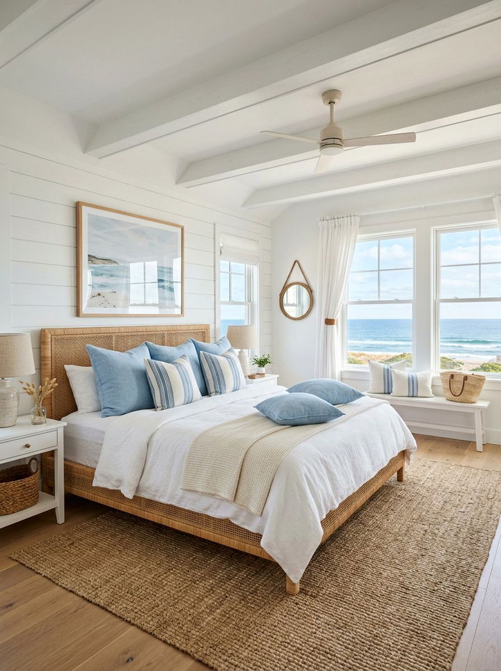 Coastal White Bedroom - 30 cool white bedroom ideas