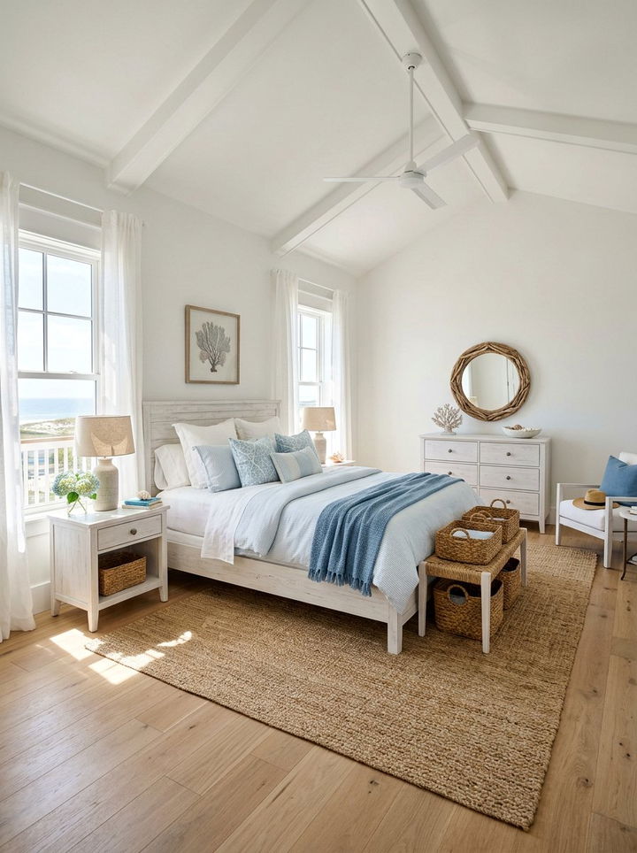Coastal White Bedroom - 30 modern white bedroom ideas