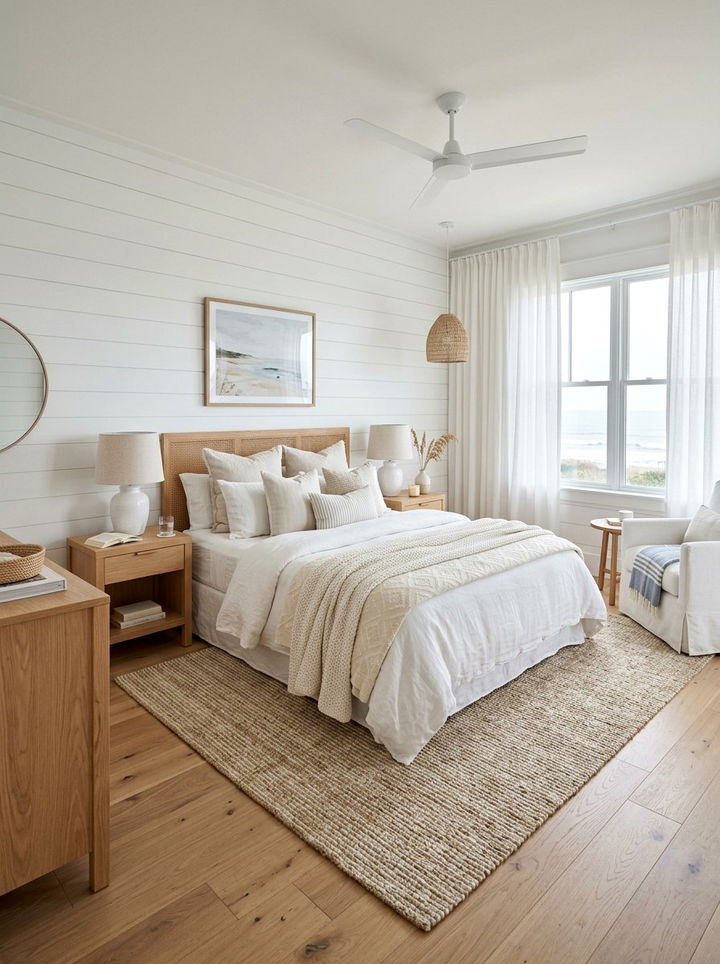 Coastal White Bedroom - 30 nautical bedroom ideas