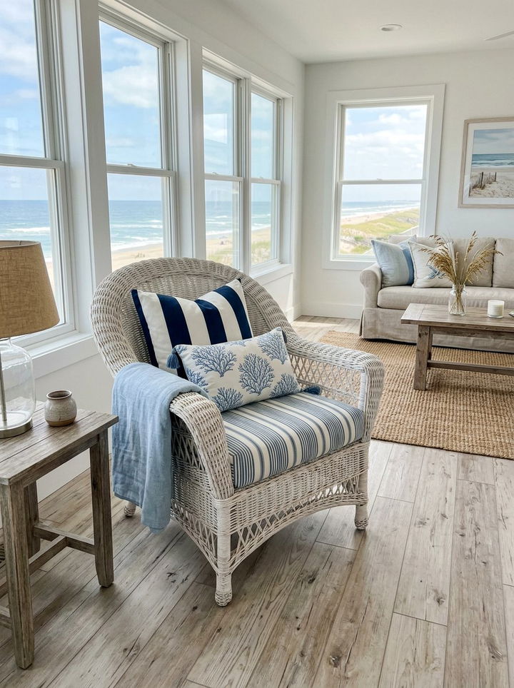 Coastal Wicker Chair - 30 bedroom chairs
