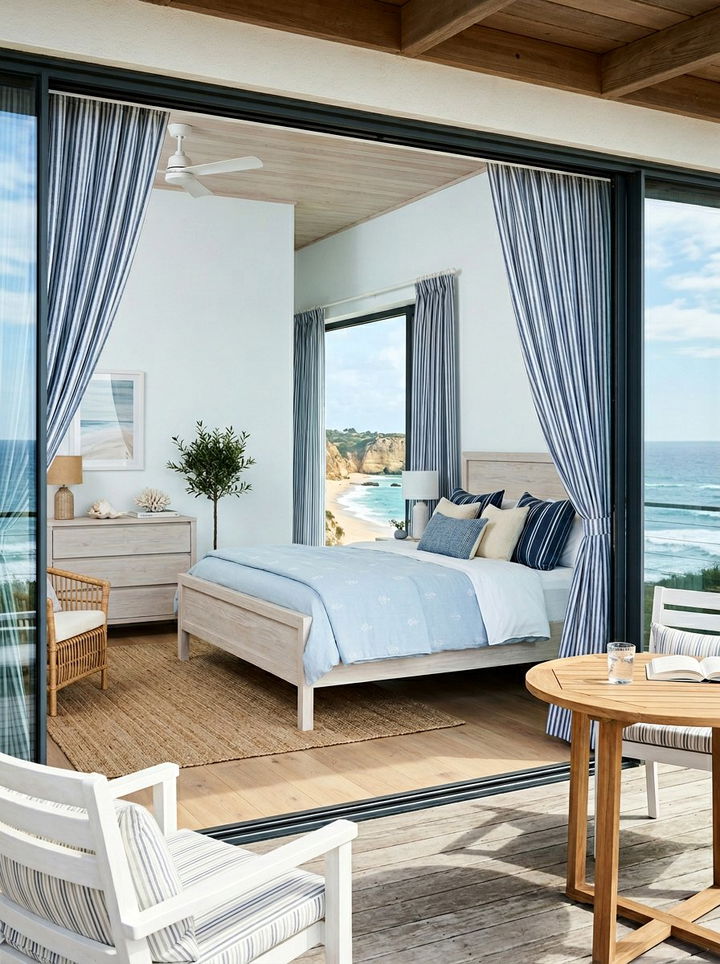 Coastal bedroom blue and white - 30 indigo and white bedroom ideas